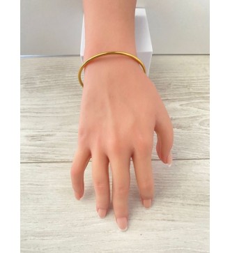 Bracelet fin en or 24K , diamètre 64 cm élégance garantie