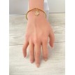 Trèfle Fin – Bracelet raffiné en acier inoxydable plaqué or 24 K avec pendentif trèfle Trèfle Fin – Bracelet raffiné en acier inoxydable plaqué or 24 K avec pendentif trèfle