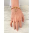 Soleil Brillant – Bracelet fin en acier inoxydable plaqué or 24 K avec pendentif Soleil Brillant – Bracelet fin en acier inoxydable plaqué or 24 K avec pendentif