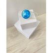 Bracelet jonc ajustable argent 925 avec cabochon Bleu Ombragé et strass scintillants Bracelet jonc ajustable argent 925 avec cabochon Bleu Ombragé et strass scintillants