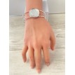 Effet Diamant Bracelet jonc ajustable argent 925 avec pendentif Effet Diamant Bracelet jonc ajustable argent 925 avec pendentif