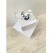 Bracelet jonc ajustable Pleine Lune en argent 925 avec cabochon noir et strass scintillants Bracelet jonc ajustable Pleine Lune en argent 925 avec cabochon noir et strass scintillants