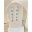 Bijoux Fatma – Boucles d’oreilles pendantes en argent 925 avec pierre bleue et strass scintillants Bijoux Fatma – Boucles d’oreilles pendantes en argent 925 avec pierre bleue et strass scintillants