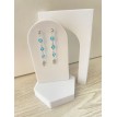 Bijoux Fatma – Boucles d’oreilles pendantes en argent 925 avec pierre bleue et strass scintillants Bijoux Fatma – Boucles d’oreilles pendantes en argent 925 avec pierre bleue et strass scintillants