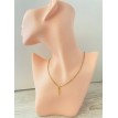 Croix Discrète – Collier plaqué or 24 K en acier inoxydable avec pendentif croix dorée élégante Croix Discrète – Collier plaqué or 24 K en acier inoxydable avec pendentif croix dorée élégante