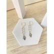 Boucles d’oreilles Eclats de main en argent 925 avec trio de cœurs, main de Fatma Boucles d’oreilles Eclats de main en argent 925 avec trio de cœurs, main de Fatma