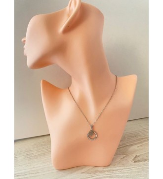 Collier en acier inoxydable avec pendentif main de Fatma