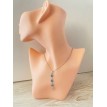 Garde de l'esprit – Collier en acier inoxydable plaqué argent 925 avec pierre bleue, main de Fatma  Garde de l'esprit – Collier en acier inoxydable plaqué argent 925 avec pierre bleue, main de Fatma