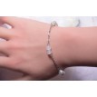 Bracelet Froideur en argent 925 avec perles blanches, platines et transparentes – Élégance glacée Bracelet Froideur en argent 925 avec perles blanches, platines et transparentes – Élégance glacée