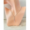 Infini – Collier en argent 925 avec pendentif infini et croix sertis de strass effet diamant Infini – Collier en argent 925 avec pendentif infini et croix sertis de strass effet diamant