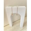 Boucles d’oreilles Lettre Souvenir en argent 925 avec pendentif enveloppe et croix en strass rouge