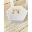Main de Fatma – Boucles d’oreilles pendantes plaqué or 24 K avec pendentif protecteur 