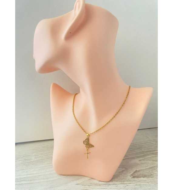 Papillon Liberté – Collier plaqué or 24 K avec pendentif
