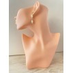 Soleil Strass – Boucles d’oreilles pendantes plaqué or 24 K avec pendentif soleil et strass  Soleil Strass – Boucles d’oreilles pendantes plaqué or 24 K avec pendentif soleil et strass