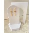 Soleil Strass – Boucles d’oreilles pendantes plaqué or 24 K avec pendentif soleil et strass  Soleil Strass – Boucles d’oreilles pendantes plaqué or 24 K avec pendentif soleil et strass