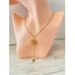 Soleil et Fatma – Collier plaqué or 24 K avec pendentif soleil rayonnant Soleil et Fatma – Collier plaqué or 24 K avec pendentif soleil rayonnant