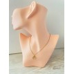 Élégante Fatma – Collier plaqué or 24 K avec pendentif rond en strass et main de Fatma protectrice Élégante Fatma – Collier plaqué or 24 K avec pendentif rond en strass et main de Fatma protectrice