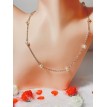 Blanc Élégant – Collier argenté en acier inoxydable avec perles blanches lumineuses Blanc Élégant – Collier argenté en acier inoxydable avec perles blanches lumineuses