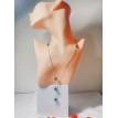 Cascade Vert Sapin – Collier argenté en acier inoxydable avec perles vert sapin élégantes 