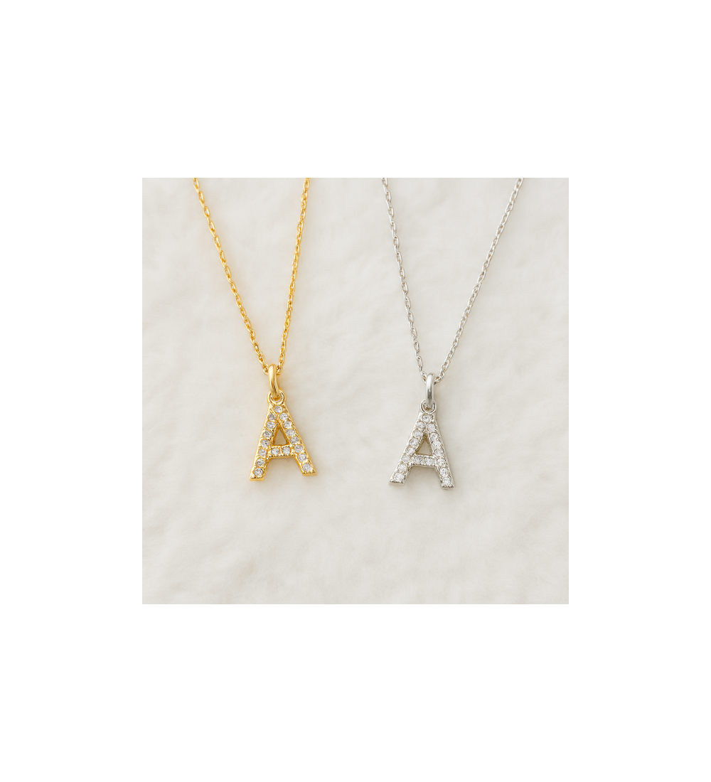 Collier initiale dorée ou argentée – Bijou personnalisé