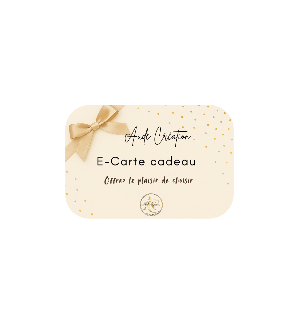 Carte cadeau Aude Création – Offrez le bijou parfait