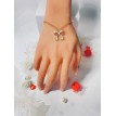 Paradis Blanc – Bracelet en acier inoxydable plaqué or 24K avec pendentif 