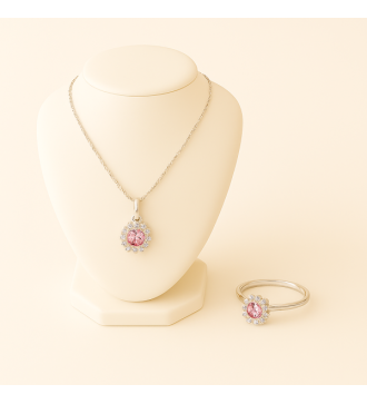 Parure bijoux strass argentés – Lot de 2 – AU2Bijoux