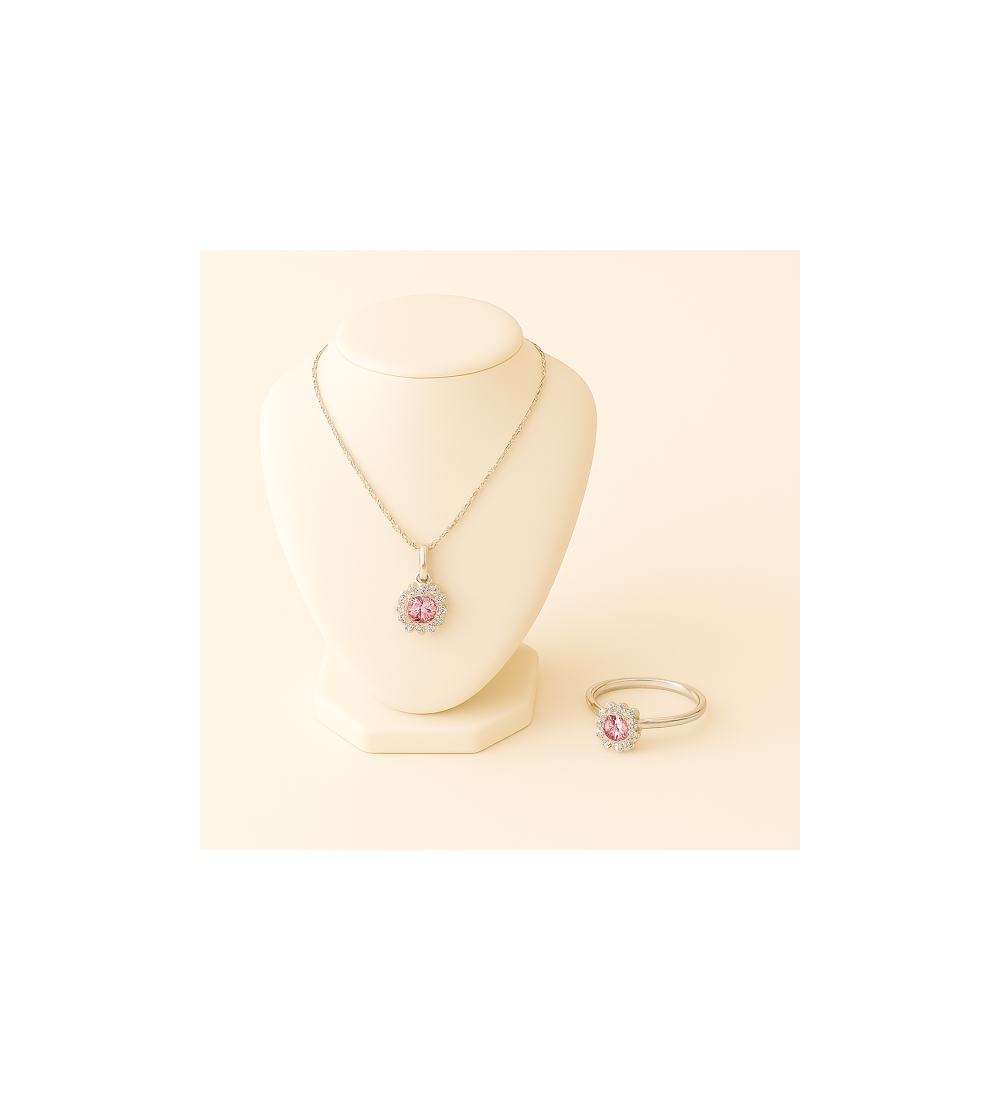 Parure bijoux strass argentés – Lot de 2 – AU2Bijoux