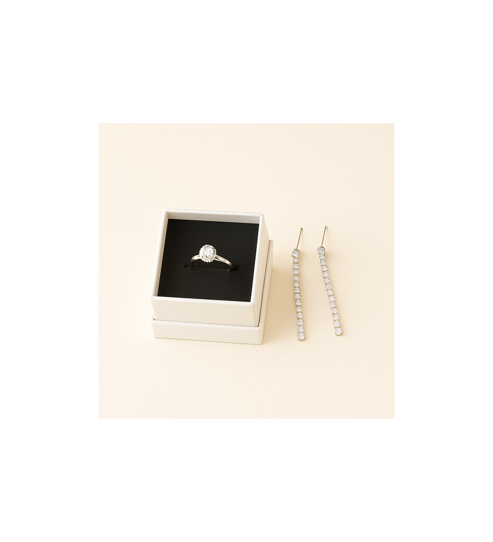 Parures Strass Argentés – 2 bijoux Parures Strass Argentés – 2 bijoux