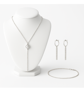 Parures Strass Argentée – 3 bijoux