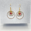 Passion coeur – Boucles d’oreilles créoles en acier inoxydable plaqué or 24K avec pendentif cœur  Passion coeur – Boucles d’oreilles créoles en acier inoxydable plaqué or 24K avec pendentif cœur