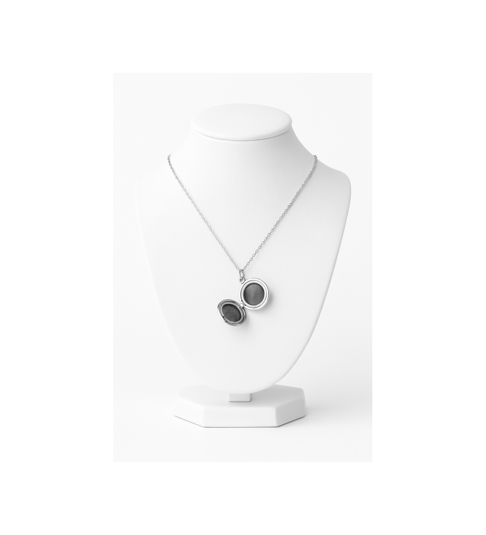 médaillon acier inoxydable plaqué or 24 K ou argent 925 avec chaîne – AU2 Bijoux médaillon acier inoxydable plaqué or 24 K ou argent 925 avec chaîne – AU2 Bijoux