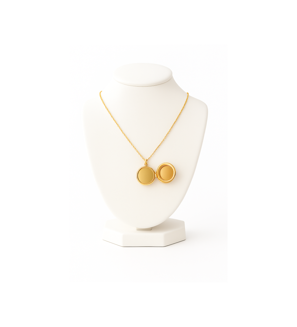 Médaillon couleur plaqué or 24K Médaillon couleur plaqué or 24K