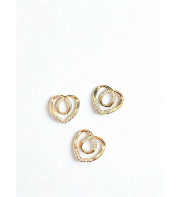 Broche Cœurs Entrelacés – Strass