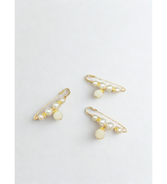 Broche Élégance 3 Perles