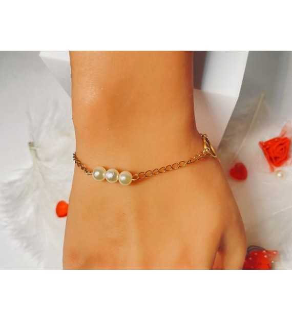 Givré – Bracelet en acier inoxydable plaqué or 24K 