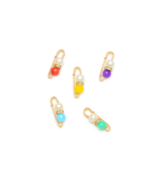 Broche arc-en-ciel perlé – bijou artisanal AU2Bijoux