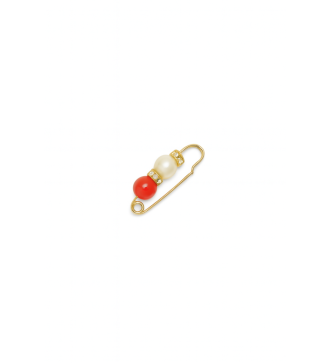 Broche arcenperles – Bijou fantaisie doré avec perles colorées