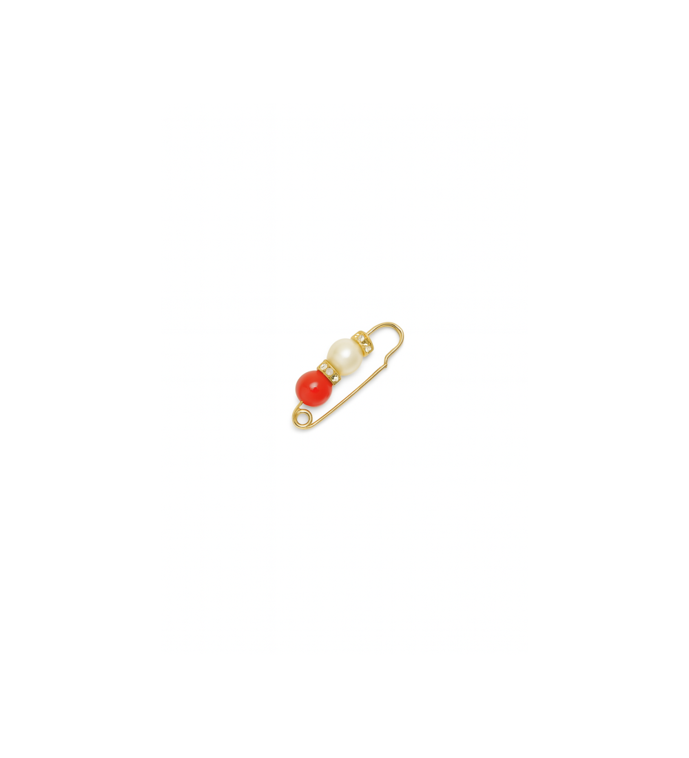 Broche arcenperles – Élégance dorée et éclats colorés 