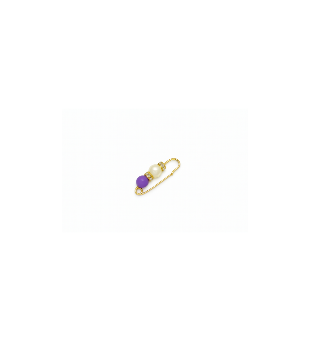 Broche arcenperles – Élégance dorée et éclats colorés Broche arcenperles – Élégance dorée et éclats colorés
