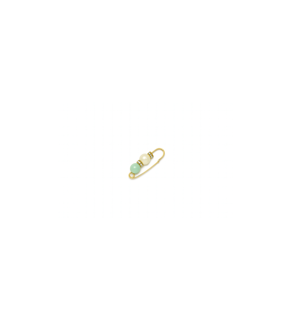 Broche arcenperles – Élégance dorée et éclats colorés 