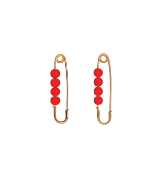 Broches Épure & Couleur – Épingles aux perles rouges et noires