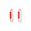 Broches Épure & Couleur – Accessoires dorés aux perles rouges et noires Broches Épure & Couleur – Accessoires dorés aux perles rouges et noires