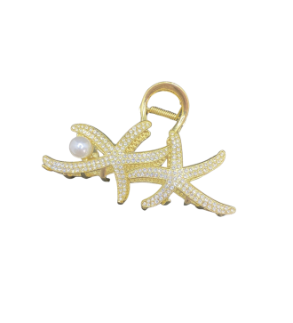 Douceur Dorée – Pinces à cheveux dorées et perles raffinées