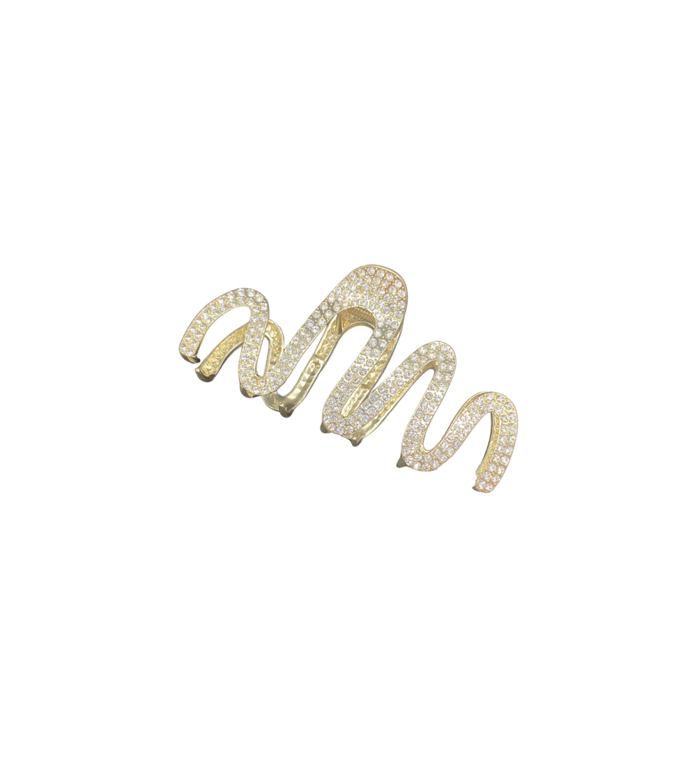 Ligne Botanique – Pinces dorées et strass pour une coiffure raffinée Ligne Botanique – Pinces dorées et strass pour une coiffure raffinée