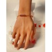 Automnale – Bracelet ajustable perles marron et breloques acier inoxydable doré Automnale – Bracelet ajustable perles marron et breloques acier inoxydable doré