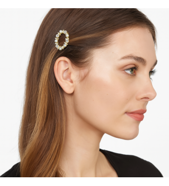 Cercle Précieux – Lot de 3 Pinces Bijou Strass & Perles Élégantes