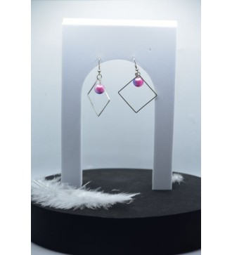 Boucles d'oreilles losange Rêverie d'Argent