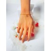 Nature – Bracelet ajustable perles blanches tachetées et acier inoxydable argent Nature – Bracelet ajustable perles blanches tachetées et acier inoxydable argent
