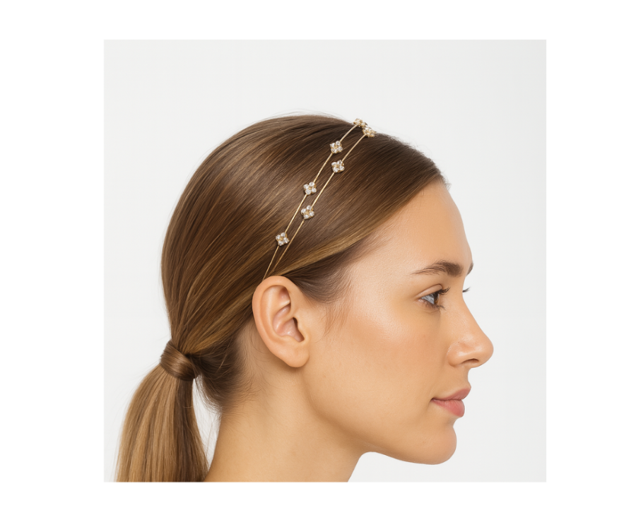 Serretête Royal – Bijou de cheveux doré ou argenté Serretête Royal – Bijou de cheveux doré ou argenté